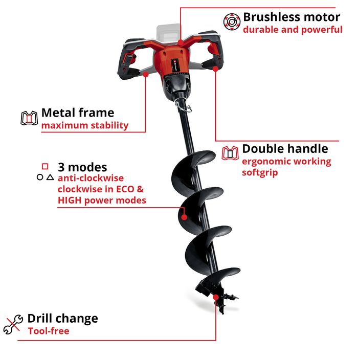 PXC 18V Cordless Professional Brushless Earth Auger, Body Only