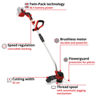 PXC 36V Ergo Cordless Professional Brushless Grass Trimmer, 35cm Cutting Width, Body Only