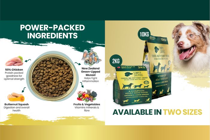 Chicken & Butternut Squash with New Zealand Green-Lipped Mussel, For Large & Medium Breeds