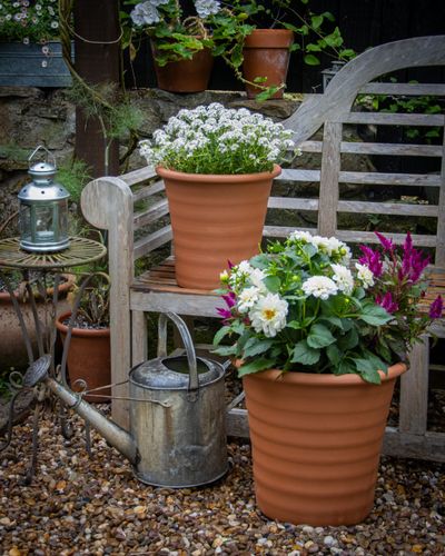 Cawthorne Pottery Ribbed Flowerpots