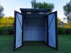 G-MORE DIY Durable Metal Garden Shed with Double Doors and Pent Roof
