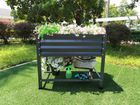 Metal Raised Garden Bed with Storage Shelf – Elevated Planter Box for Flowers, Vegetables, and Herbs