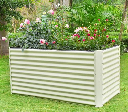 G-MORE DIY Corrugated Metal Raised Garden Bed for Plants