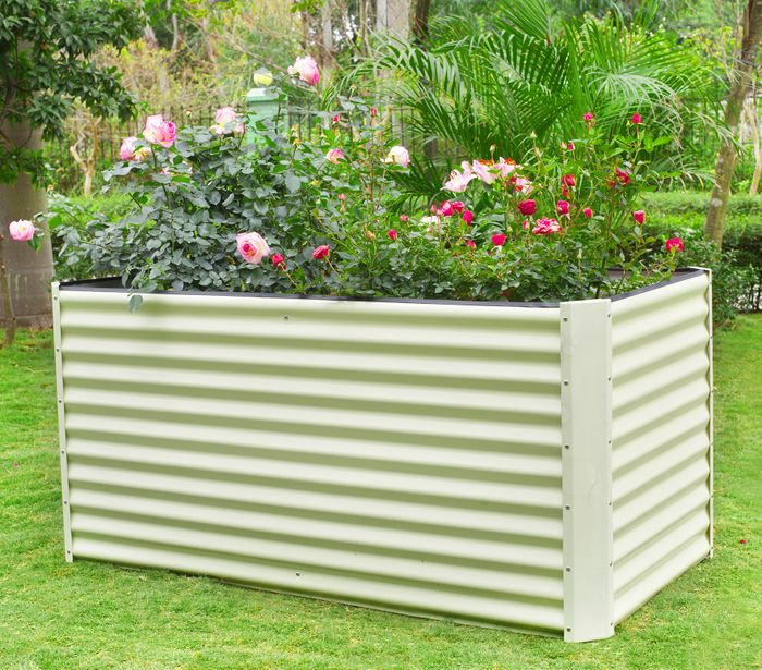 G-MORE DIY Corrugated Metal Raised Garden Bed for Plants