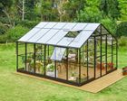 Quick-Connect Greenhouse with Iron Base, Large Door & Compact Packaging