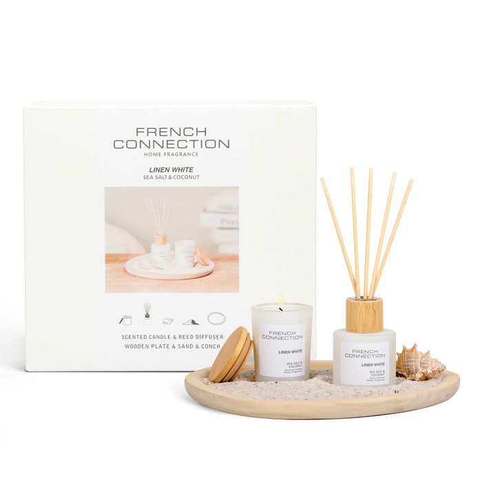 French Connection Sea Salt and Coconut Candle and Diffuser Set