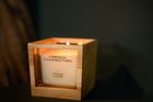 French Connection Natural Wooden Surround Orange and Ginger Candle
