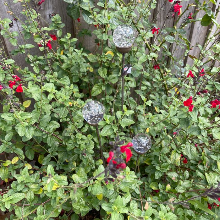 Cluster of 3 Glass garden Feature
