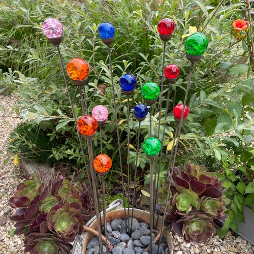 Colourful Cluster of 3 Garden Decor