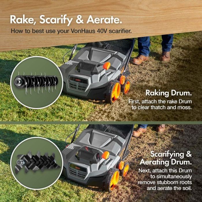 2 in 1 Cordless Scarifier & Aerator