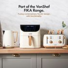 Fika Cream & Wood Kettle & Toaster Set