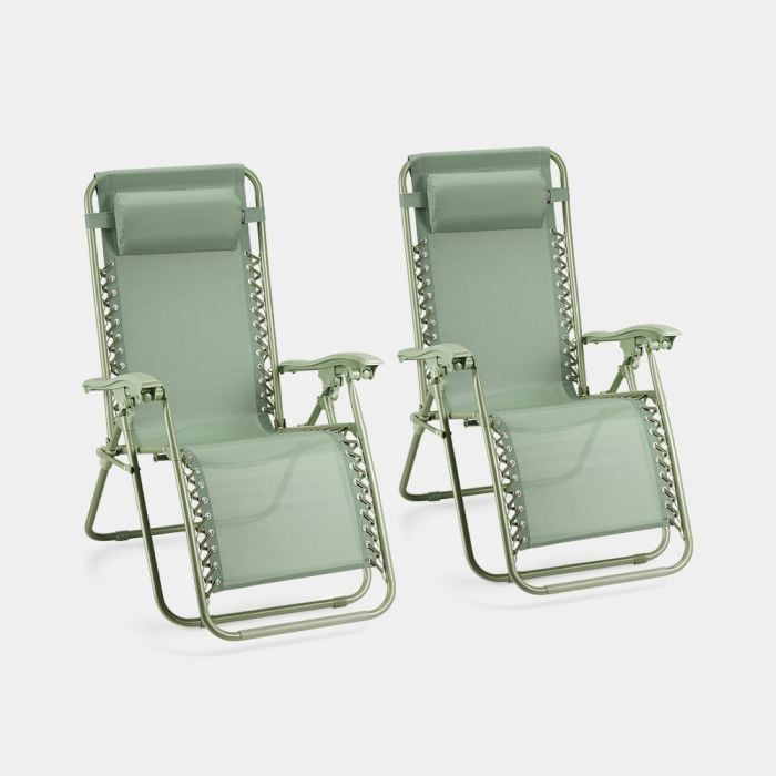 Verona Sage Green Zero Gravity Chair – Set of 2