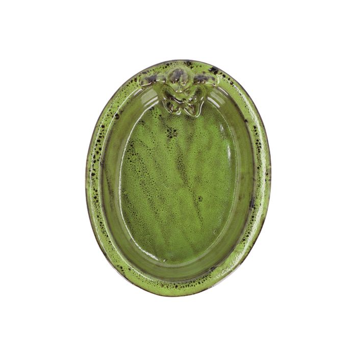 FB669 - Ceramic Bird Bath with Frog Motif