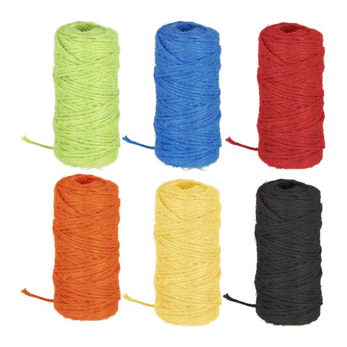 GT417 - Jute Rope 50m assorted colours.