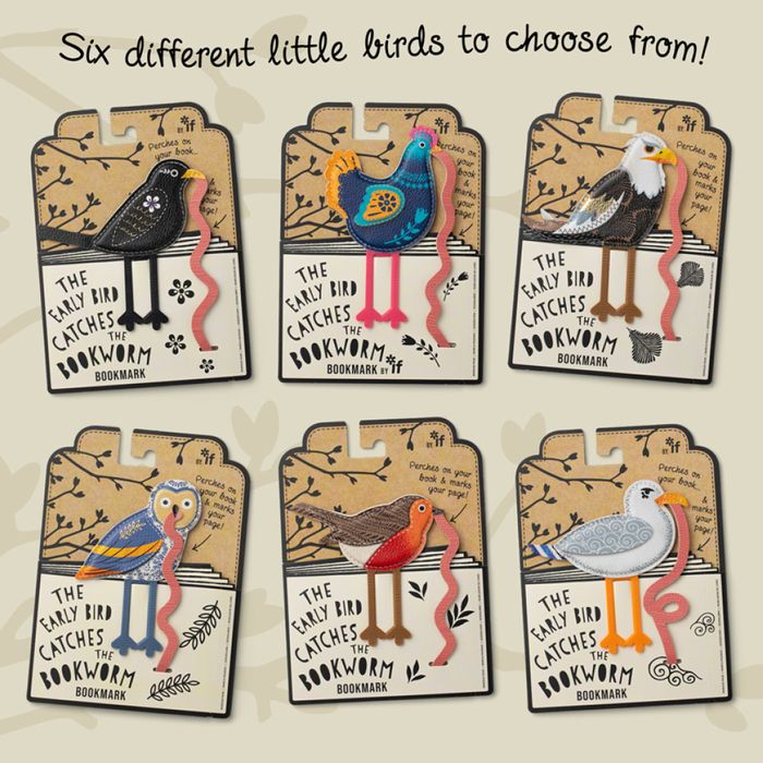 The Early Bird Catches the Bookworm Bookmark