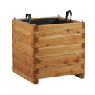 Decorative, furnishing, and furniture products for the garden, made from solid oiled larch wood
