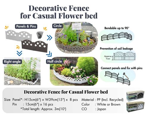Decorative Fence for Casual Flower bed