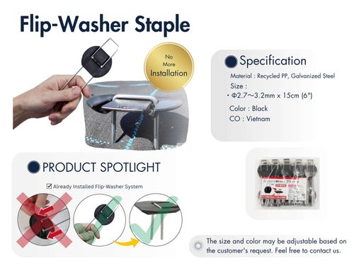 Flip-Washer Staple