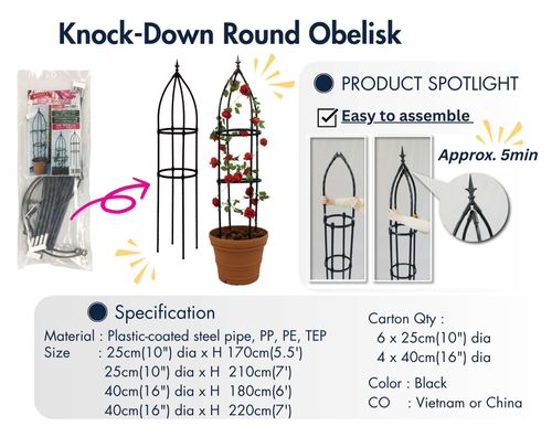 Knock-Down Round Obelisk