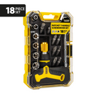 18 Piece Ratchet T-Handle Screwdriver Set