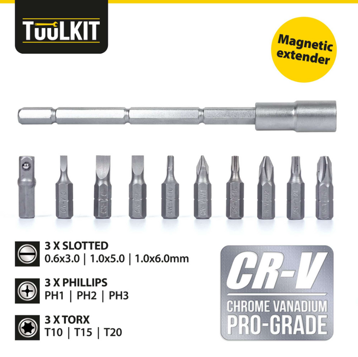 18 Piece Ratchet T-Handle Screwdriver Set