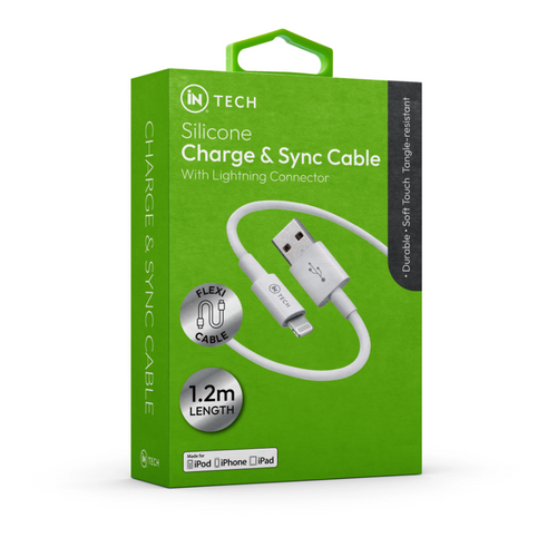 Silicone Lightning Charge & Sync Cable – 1.2m