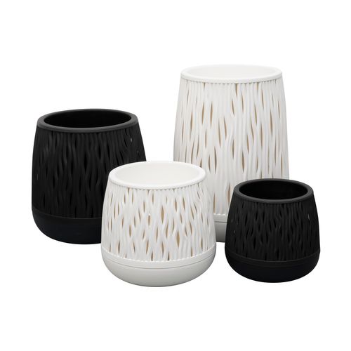 Hollow Wave Texture PP Flower Pot KD6781-KD6784