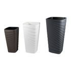 Tall Square Threaded Decorative PP Flower Pot KD9541-KD9543