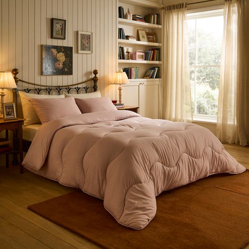 Night Lark Coverless Duvet Plain Dye Dusky Rose