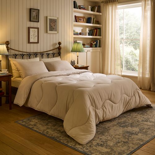 Night Lark Coverless Duvet Plain Dye Natural Oat
