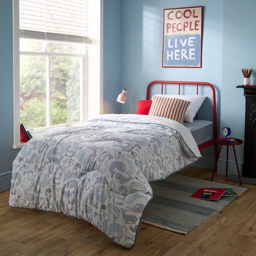 Night Lark Coverless Duvet Junior Blue Whale