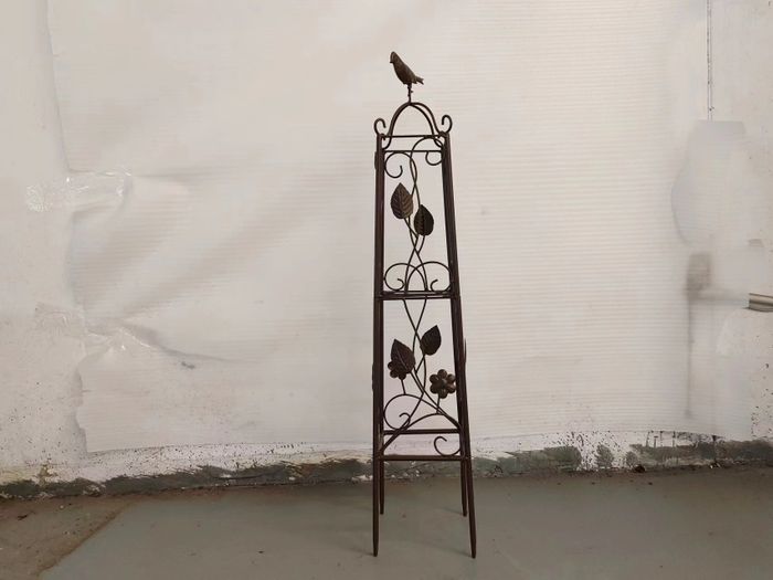 garden obelisk, metal obelisk, iron plant obelisk, rose obelisk, climbing plant support, outdoor vine obelisk, weatherproof garden obelisk, tall trellis obelisk, cottage garden decor