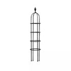garden obelisk, metal obelisk, iron plant obelisk, rose obelisk, climbing plant support, outdoor vine obelisk, weatherproof garden obelisk, tall trellis obelisk, cottage garden decor