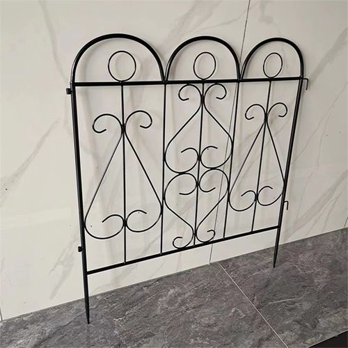 garden fence, metal garden fence, wrought iron fencing, decorative garden border fence, ornamental lawn edging, outdoor metal boundary fencing, weatherproof garden fencing, cottage garden decor