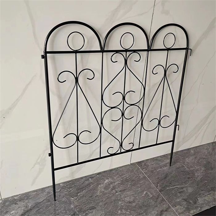 garden fence, metal garden fence, wrought iron fencing, decorative garden border fence, ornamental lawn edging, outdoor metal boundary fencing, weatherproof garden fencing, cottage garden decor