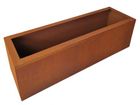 corten steel plant box, corten planter box, weathering steel planter, outdoor metal planter, rustic garden planter, large garden plant trough, patio planter box, landscape steel planter