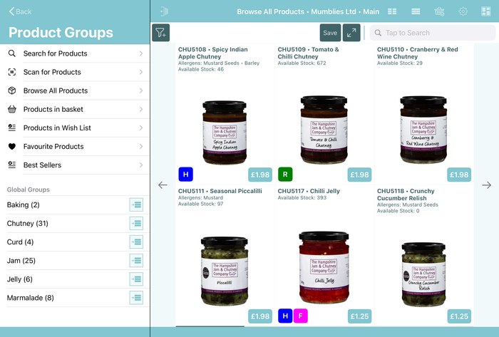 Toucan Order Taking & Product Presentation App