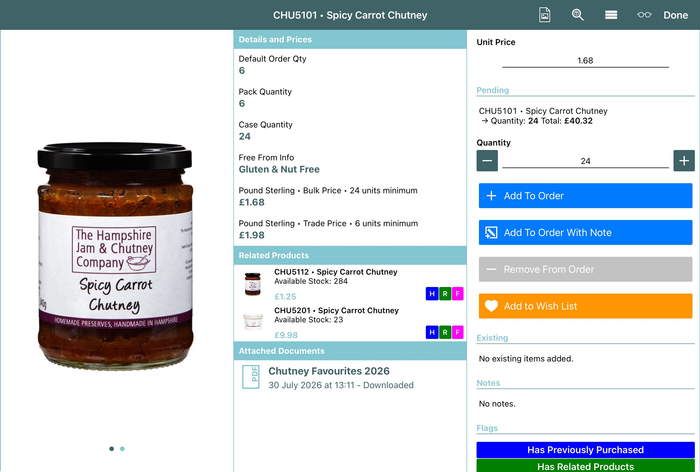 Toucan Order Taking & Product Presentation App