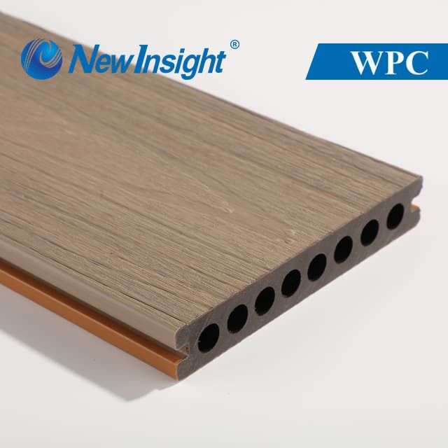 Round Hole Co-extruded WPC Decking Boutique Walkway