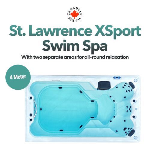 13ft Swim Spa 15HP XSPORT - St Lawrence Sport | 12-Person Capacity · 4 Seats | 390 x 226 x 120 cm
