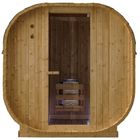 Outdoor Oval Barrel Sauna – Hybrid Infrared & Traditional Heating (1842 x 1200 x 1945 mm