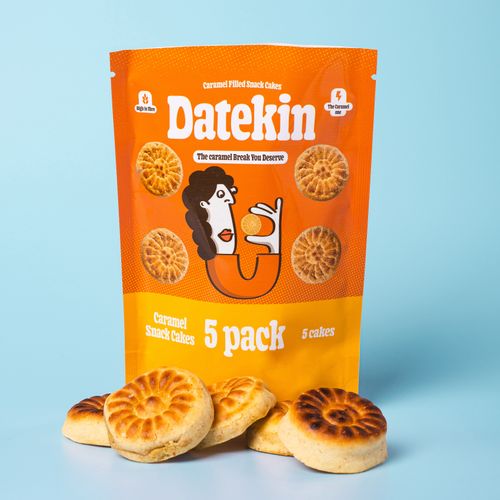 Datekin Caramel Filled Snack Cakes
