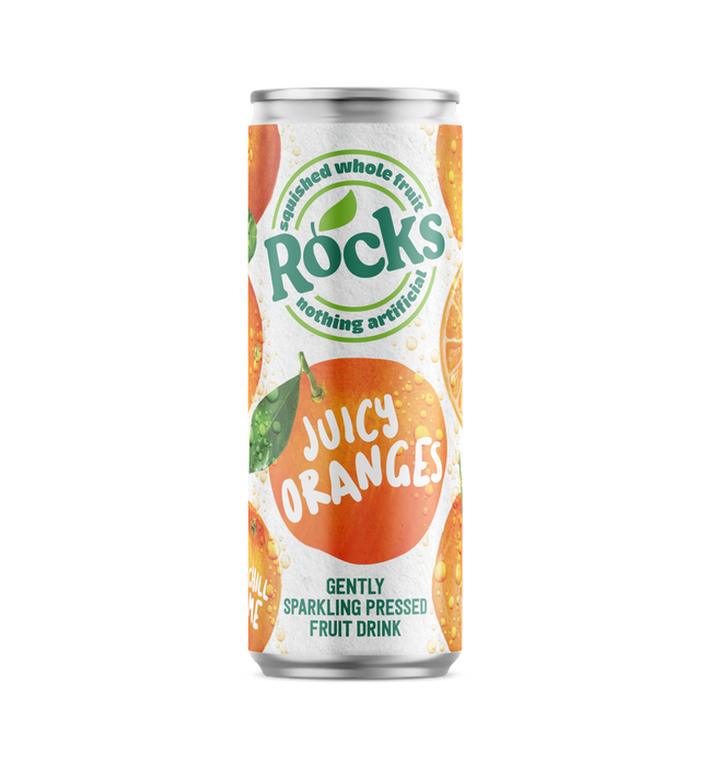 Rocks Juicy Orange Sparkling Can 330ml