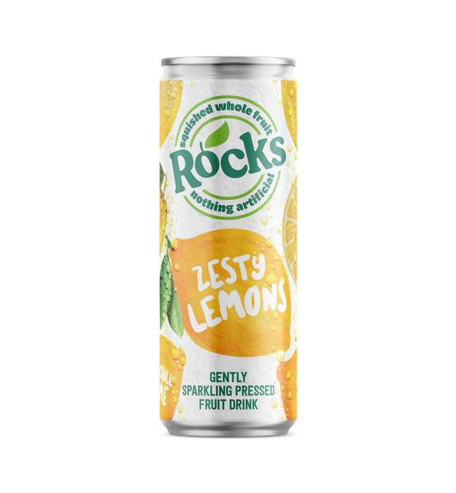 Rocks Zesty Lemon Sparkling Can 330ml