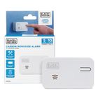 10 Year Battery Life CO Alarm with Built-In Lithium Battery. Easy-Install Carbon Monoxide Detector, Portable, White