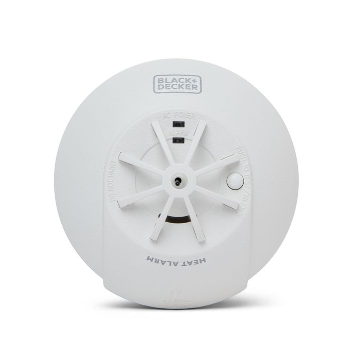 Interlinked Heat Detector For Home, Kitchen and Garage. FAST FIX Easy Installation Base, white with Test Button
