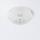 Interlinked Heat Detector For Home, Kitchen and Garage. FAST FIX Easy Installation Base, white with Test Button