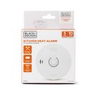 10 Year Battery Life With Built In Lithium Battery. Easy Install Heat Alarm For Home. Detector With High Quality Sensor