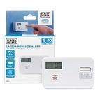 10 Year Life with 9v Replaceable Battery Included. Easy to Install CO Alarm for Home, White with Test Button