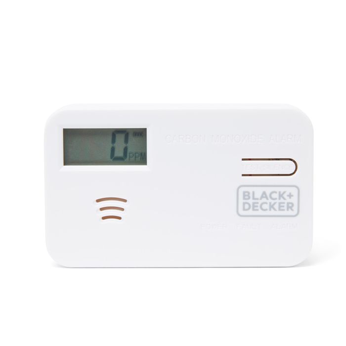 10 Year Life with 9v Replaceable Battery Included. Easy to Install CO Alarm for Home, White with Test Button